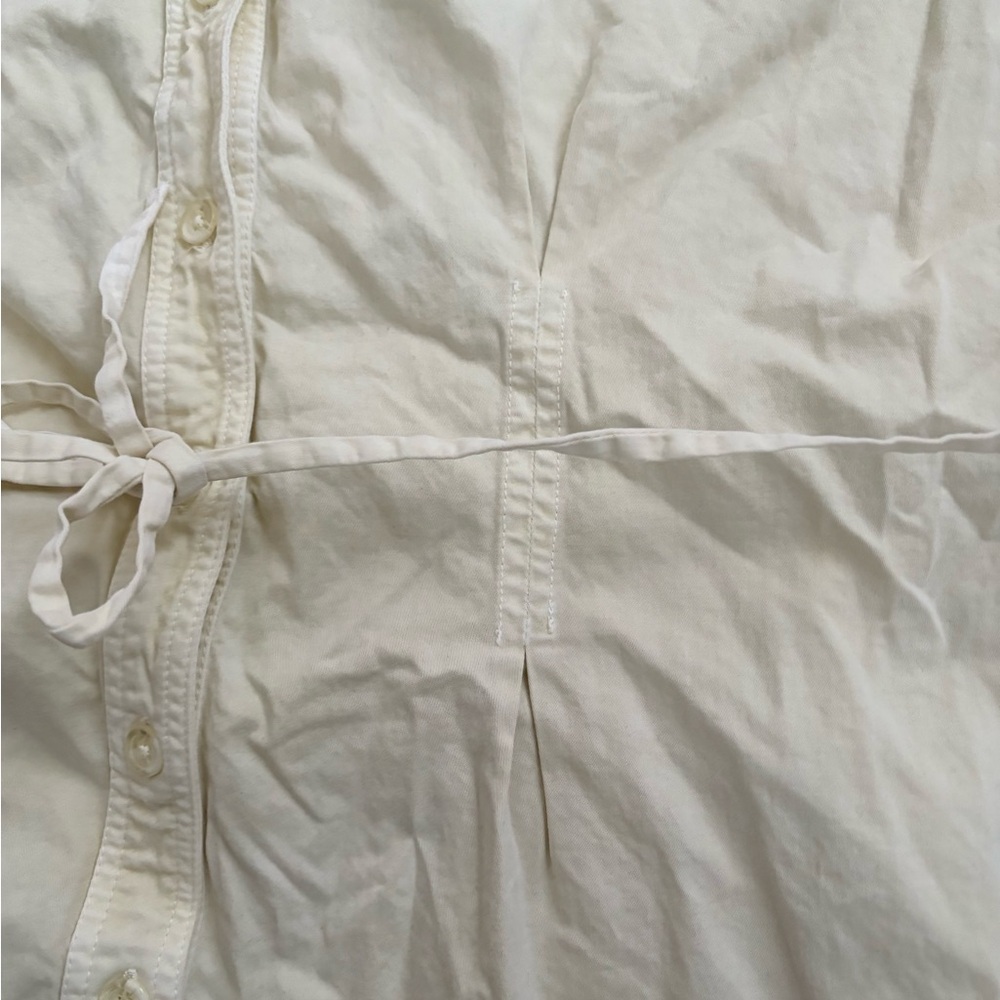 Free People Keep It Crisp Cotton Shortall – Pale Yellow (Tofu) – Size XL - Picture 5 of 7